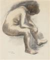 RAPHAEL SOYER Two nude studies.